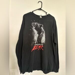 Cocaine Bear Graphic Long-Sleeve Shirt - Black XL